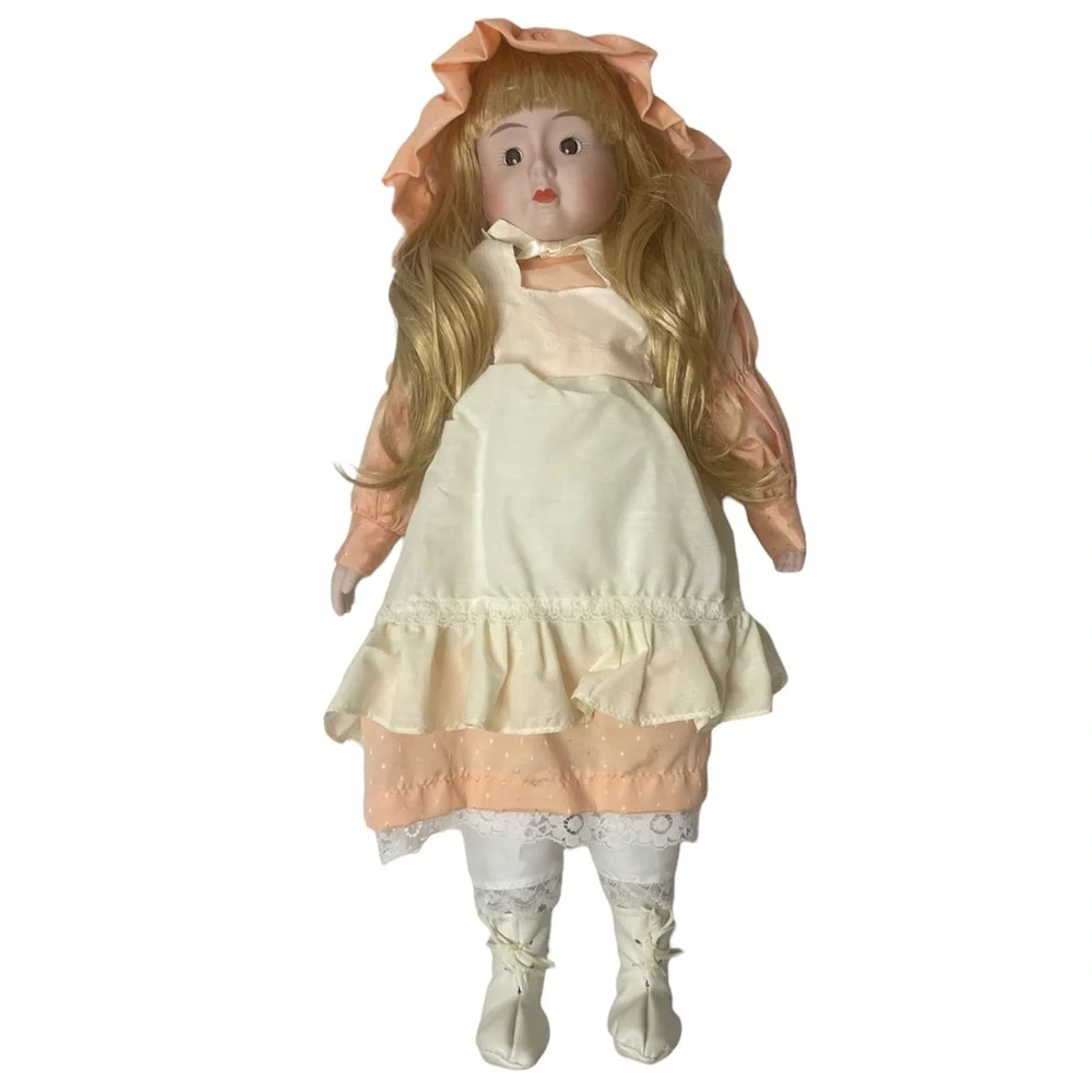 Vintage Doll Porcelain Sally Victorian Country Cottage Farmhouse Vintage Toys